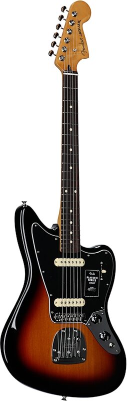 Fender Player II Jaguar Electric Guitar, with Rosewood Fingerboard, 3-Color Sunburst, Body Left Front