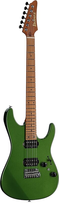 Ibanez Prestige AZ2402 Electric Guitar (with Case), Apple Green Metallic, Body Left Front