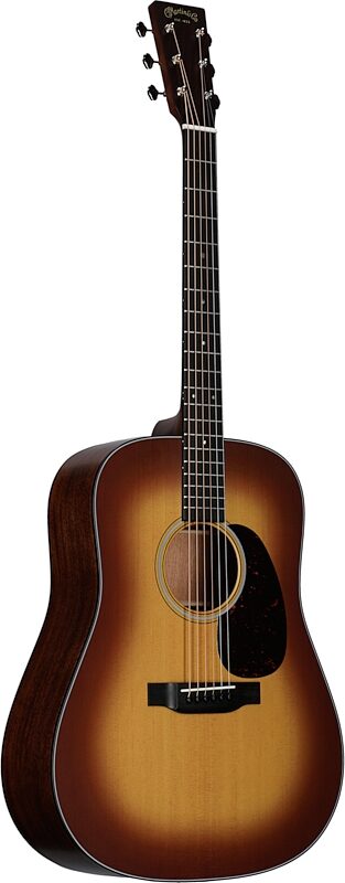 Martin D-18 Satin Acoustic Guitar (with Case), Amberburst, Body Left Front