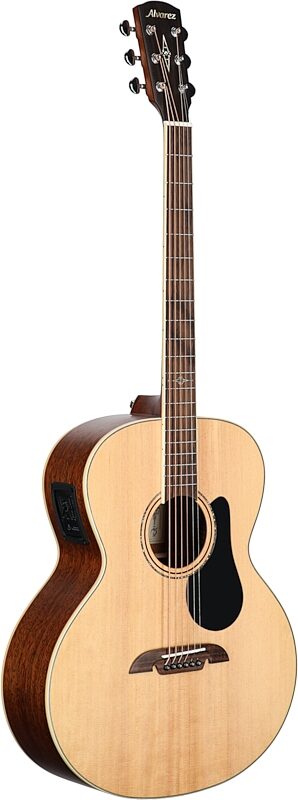 Alvarez ABT60E Baritone Acoustic-Electric Guitar, Natural, Body Left Front