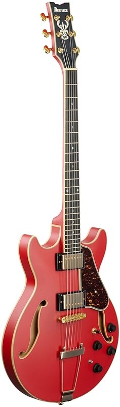 Ibanez Artcore Expressionist AMH90 Electric Guitar, Flat Red, Body Left Front