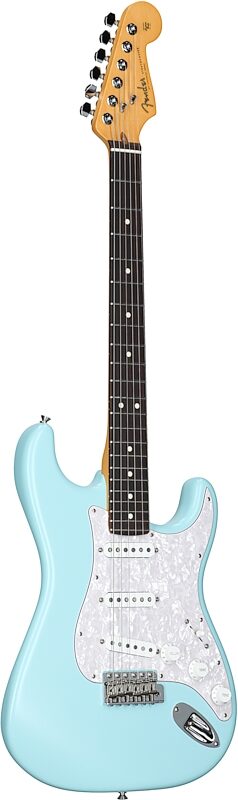 Fender Limited Edition Cory Wong Stratocaster Electric Guitar (with Case), Daphne Blue, Body Left Front