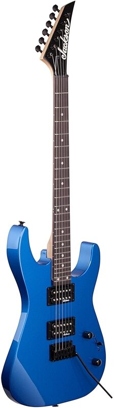 Jackson JS Series Dinky JS12 Electric Guitar, Amaranth Fingerboard, Metallic Blue, Body Left Front