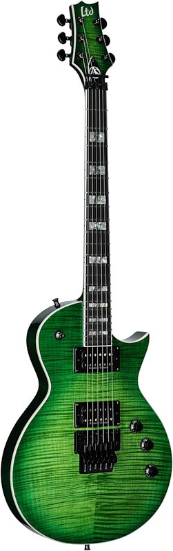 ESP LTD Alex Skolnick AS1 Electric Guitar, Lime Burst, Body Left Front