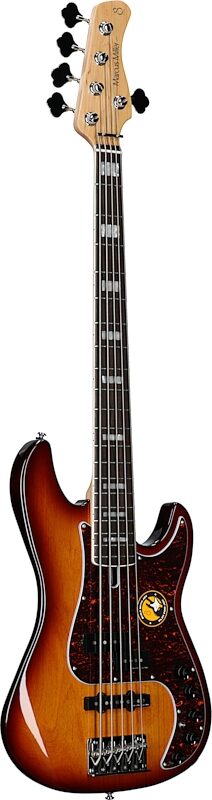 Sire Marcus Miller P7 Electric Bass, 5-String, Tobacco Sunburst, Body Left Front