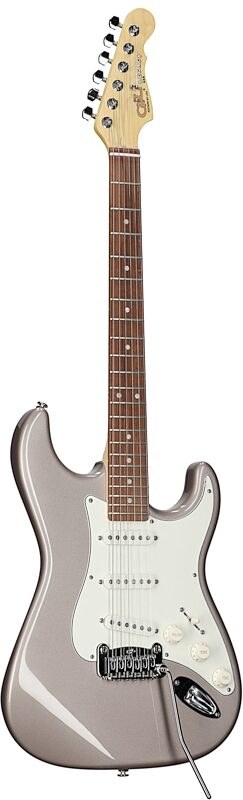 G&L Fullerton Deluxe Legacy Electric Guitar, with Caribbean Rosewood fretboard (with Gig Bag), Shoreline Gold, Body Left Front