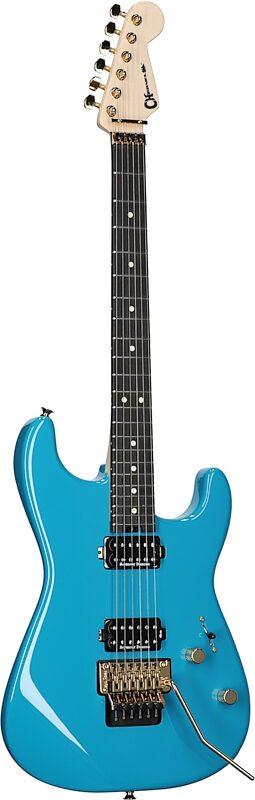 Charvel Pro-Mod San Dimas SD1 HH FR Electric Guitar, Miami Blue, USED, Scratch and Dent, Body Left Front