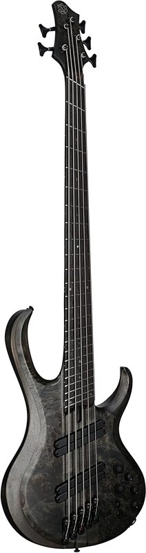 Ibanez BTB805MS Multi Scale Bass Guitar (with Case), Transparent Gray, Body Left Front
