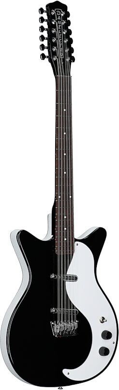 Danelectro 59 Electric Guitar, 12-String, Black, Body Left Front