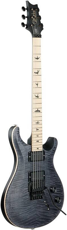 PRS Paul Reed Smith Dustie Waring CE24 Electric Guitar, with Floyd Rose (with Gig Bag), Gray Black, Body Left Front