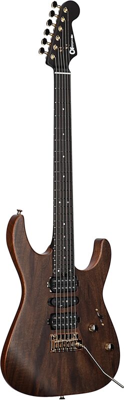 Charvel MJ Japan DK24 HSH 2PT Electric Guitar (with Case), Figured Walnut, Body Left Front