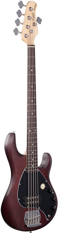 Sterling by Music Man StingRay 5 Electric Bass, 5-String, Walnut Satin, Blemished, Body Left Front
