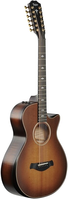 Taylor Builder's Edition 652ce Grand Cutaway Acoustic-Electric Guitar, 12-String (with Case), Wild Honey Burst, Body Left Front