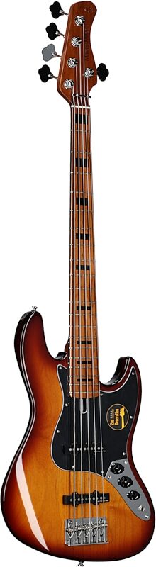 Sire Marcus Miller V5 Electric Bass, 5-String, Tobacco Sunburst, Body Left Front