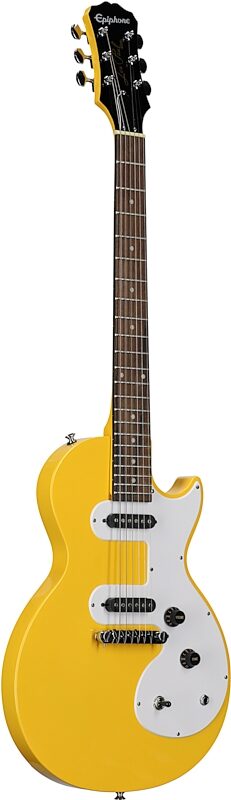 Epiphone Les Paul Melody Maker E1 Electric Guitar, Sunset Yellow, Body Left Front