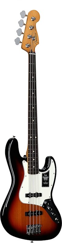 Fender Player II Jazz Electric Bass, with Rosewood Fingerboard, 3-Color Sunburst, Body Left Front