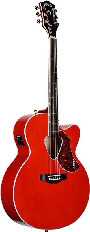 Gretsch G5022CE Rancher Jumbo Cutaway Acoustic-Electric Guitar, Orange, Body Left Front