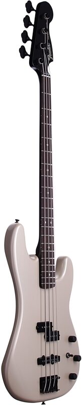 Fender Duff McKagan Precision Electric Bass with Gig Bag, Pearl White, Body Left Front