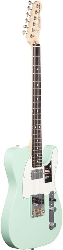 Fender American Performer Telecaster Humbucker Electric Guitar, Rosewood Fingerboard (with Gig Bag), Satin Surf Green, Body Left Front