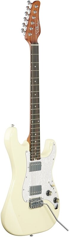 Schecter Jack Fowler Traditional Electric Guitar, Ivory White, Blemished, Body Left Front