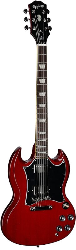 Epiphone Inspired by Gibson SG Standard Electric Guitar (with Gig Bag), Heritage Cherry, Body Left Front