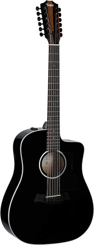 Taylor 250ce Plus Grand Auditorium Acoustic-Electric Guitar, Black, Body Left Front