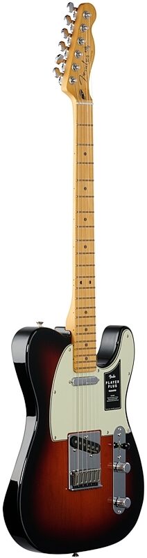 Fender Player Plus Telecaster Electric Guitar, Maple Fingerboard (with Gig Bag), 3-Color Sunburst, Body Left Front
