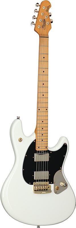 Sterling by Music Man Jared Dines Signature StingRay Electric Guitar, Olympic White, Body Left Front