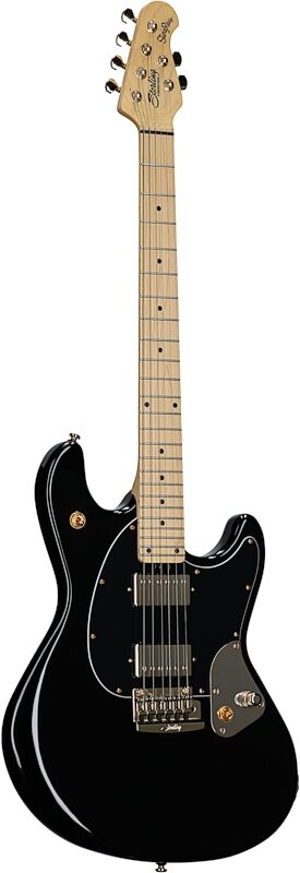 Sterling by Music Man Jared Dines StingRay Electric Guitar, Black, Body Left Front