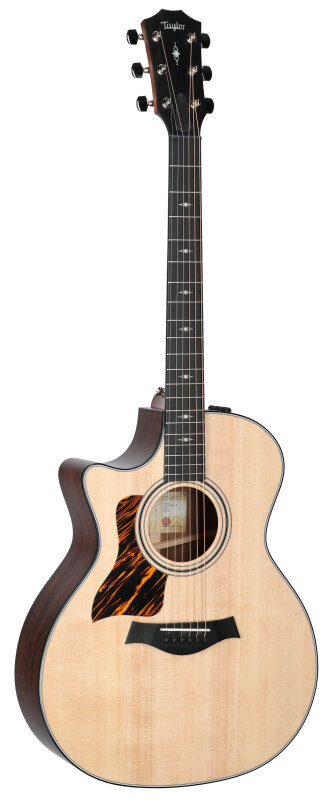 Taylor 314ce Grand Auditorium Acoustic-Electric Guitar, Left-Handed (with Case), Natural, Body Left Front