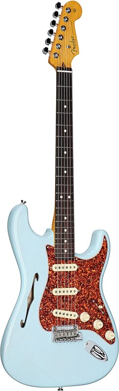 Fender Limited Edition American Professional II Stratocaster Thinline Electric Guitar (with Case), Transparent Daphne, Body Left Front