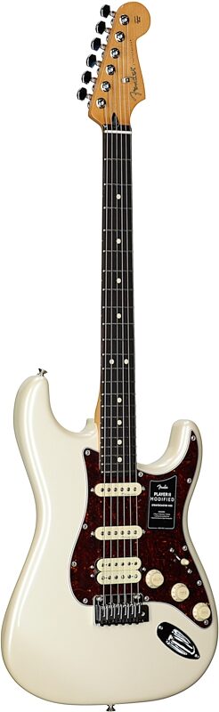 Fender Player II Modified Stratocaster HSS Electric Guitar, Rosewood Fingerboard (with Gig Bag), Olympic White, Body Left Front