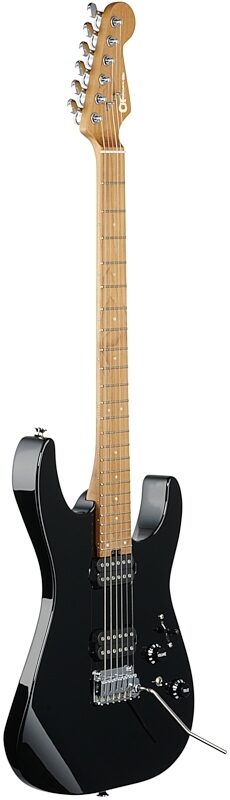 Charvel Pro-Mod DK24 HH 2PT CM Electric Guitar, with Maple Fingerboard, Black, Body Left Front