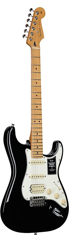 Fender Player II Stratocaster HSS Electric Guitar, with Maple Fingerboard, Black, USED, Blemished, Body Left Front