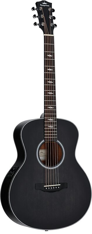 Kepma Club Series M2-131 "Mini 36" Acoustic-Electric Guitar (with Gig Bag), Black, Body Left Front