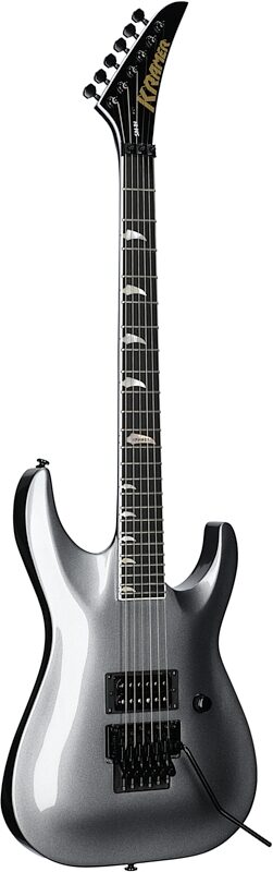 Kramer SM-1H Floyd Rose Electric Guitar, Tronius Silver, Body Left Front