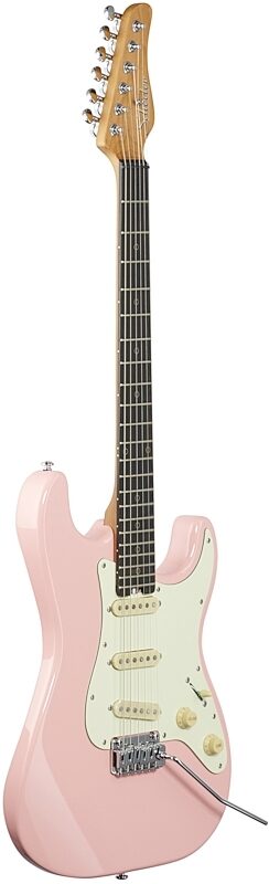 Schecter Nick Johnston Diamond Traditional Electric Guitar, Atomic Coral, Body Left Front
