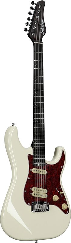 Schecter MV-6 Electric Guitar, with Ebony Fingerboard, Olympic White, Body Left Front