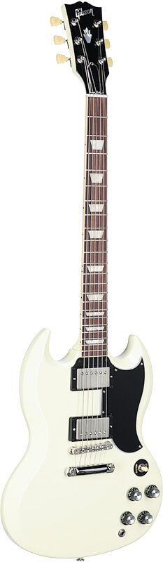 Gibson SG Standard '61 Custom Color Electric Guitar (with Case), Classic White, Body Left Front
