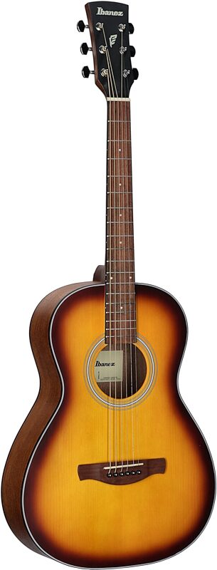 Ibanez PN50 Acoustic Guitar, Open Pore Sunburst, Body Left Front
