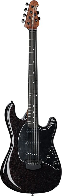 Ernie Ball Music Man Cutlass HT SSS Electric Guitar (with Case), Dark Rainbow, with Mono Bag, Body Left Front