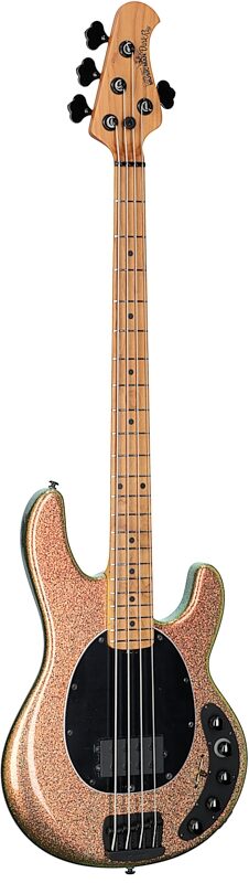 Ernie Ball Music Man DarkRay Electric Bass (with Mono Soft Case), Gold Bar, Body Left Front
