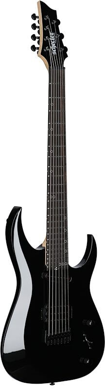 Schecter Sunset-7 Triad Electric Guitar, 7-String, Gloss Black, Body Left Front