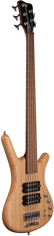 Warwick GPS Corvette Double Buck 5 Electric Bass, 5-String (with Gig Bag), Natural, Body Left Front