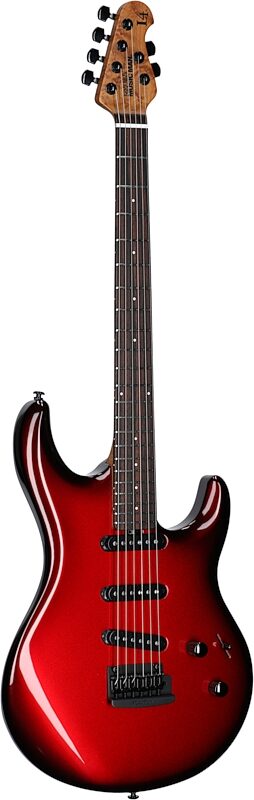Ernie Ball Music Man Luke 4 Electric Guitar (with Softshell Case), Scoville Red, Blemished, Body Left Front