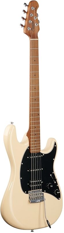 Sterling by Music Man CT50 Cutlass HSS Electric Guitar, Vintage Cream, Body Left Front