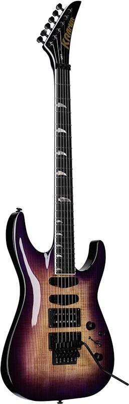 Kramer SM-1 Figured Floyd Rose Electric Guitar, Royal Purple, Body Left Front