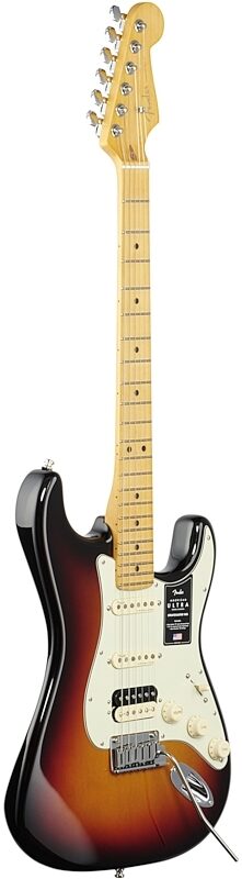 Fender American Ultra Stratocaster HSS Electric Guitar, Maple Fingerboard (with Case), Ultraburst, Body Left Front