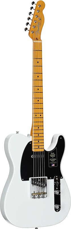 Fender American Vintage II 1951 Telecaster Electric Guitar, Maple Fingerboard (with Case), Prototype White, Body Left Front