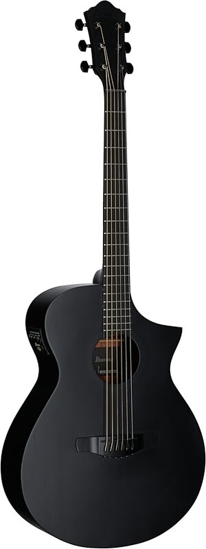 Ibanez AEWC621 Acoustic-Electric Guitar, Black Out, Body Left Front